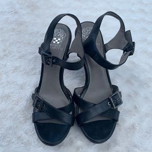 Vince Camuto black sandal 9 1/2 worn once
